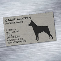 Miniature Pinscher Silhouette MinPin Style Bois
