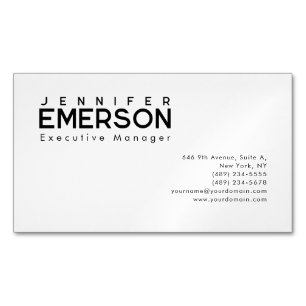 Carte De Visite Magnétique Minimaliste moderne professionnel plain