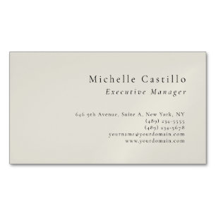 Carte De Visite Magnétique Minimaliste Moderne Professionnel Simple