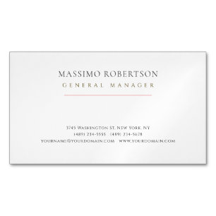 Carte De Visite Magnétique Minimaliste Moderne Simple 