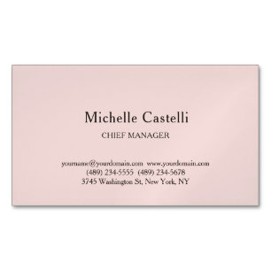 Carte De Visite Magnétique Minimaliste Professionnel Unique Classique Pastel