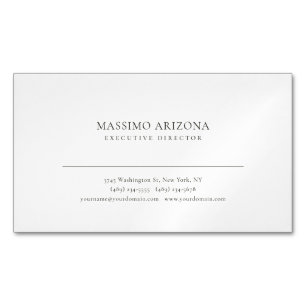 Carte De Visite Magnétique Minimaliste Simple Uni