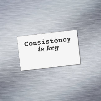 Carte De Visite Magnétique Modern Consistency Is Key Motivational Typography 