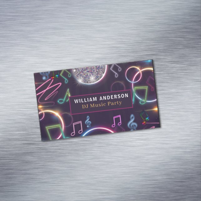 Carte De Visite Magnétique Modern DJ Music Event (In Situ)