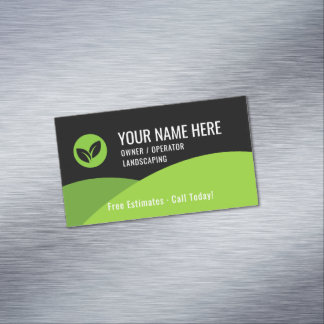 Carte De Visite Magnétique Modern Lawn Care Landscaping