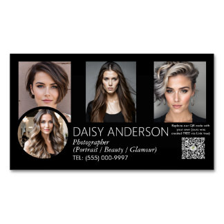 Carte De Visite Magnétique Modern Minimalist Photographer Business Card | 