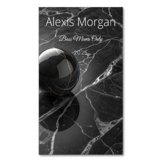 Carte De Visite Magnétique Modern Minimalist Pink-Purple Border Template