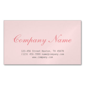 Carte De Visite Magnétique Moderne Chic minimaliste Cosmetologue rose vif