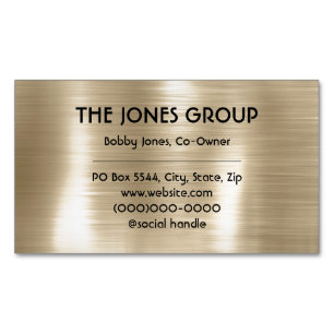 Carte De Visite Magnétique Moderne minimaliste Faux Pearl Foil Metallic