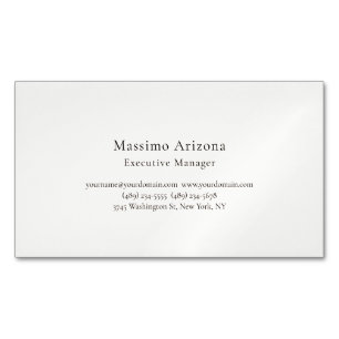 Carte De Visite Magnétique Moderne Minimaliste Professionnel Simple