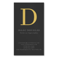 Monogramme gras moderne gris noir or