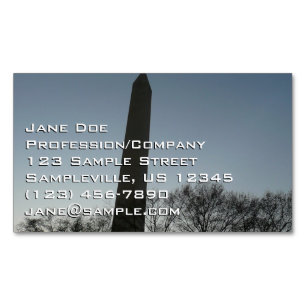 Carte De Visite Magnétique Monument de Washington dans le paysage d'hiver II
