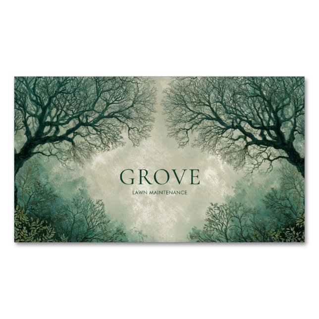 Carte De Visite Magnétique Moody Winter Forest Romance gothique (devant)
