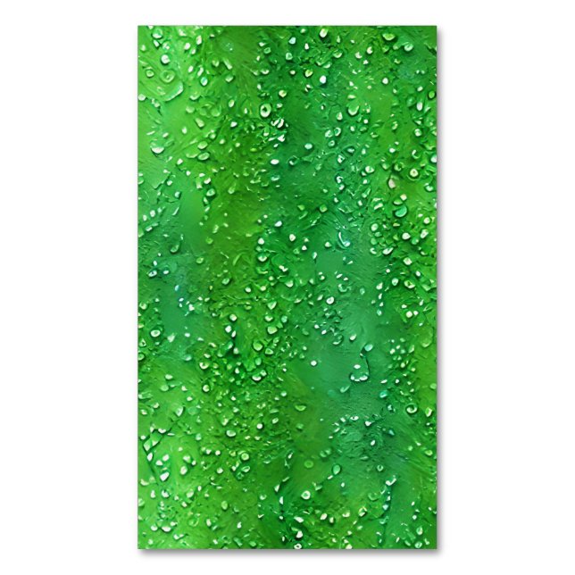 Carte De Visite Magnétique Mossy Green Aquarelle Grungy Motif transparent (devant Vertical)