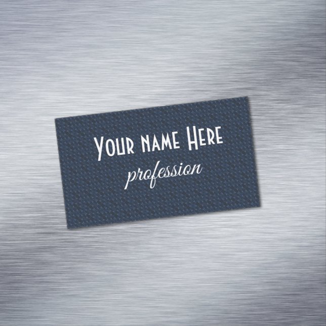 Carte De Visite Magnétique motif de grille bleu Abstrait (In Situ)