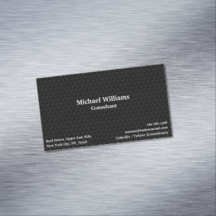 Carte De Visite Magnétique Motif noir moderne et tendance