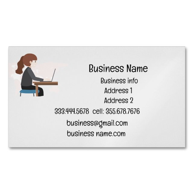 Carte De Visite Magnétique Nom de l'entreprise Personne personnalisée au bure (devant)