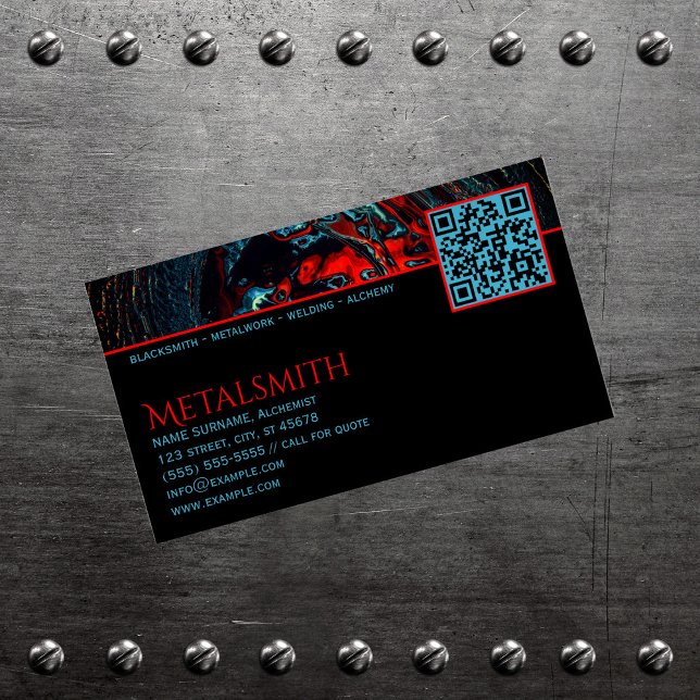 Carte De Visite Magnétique Ocean Inferno Metalsmith Welding (Créateur téléchargé)