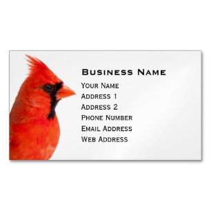Carte De Visite Magnétique Oiseau cardinal