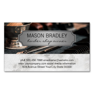 Carte De Visite Magnétique Outils en barrette Marbre