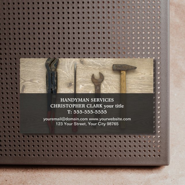 Carte De Visite Magnétique Outils main Cool moderne Handyman magnétique (Créateur téléchargé)