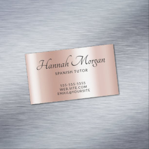 Carte De Visite Magnétique Pale Rose Gold Elegant Ombre