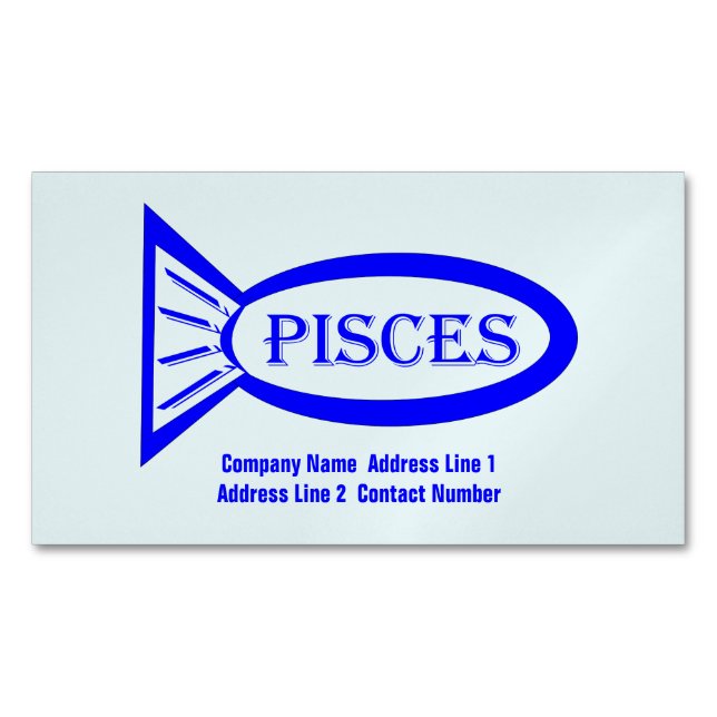 Carte De Visite Magnétique Panneau étoile Poisson personnalisé (devant)