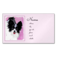 Papillon (blanc et noir) Peinture - Chien Art