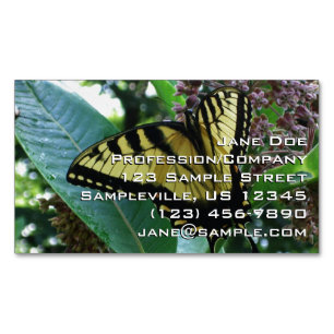 Carte De Visite Magnétique Papillon Swallowtail I sur Asclépiade à Shenandoah