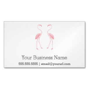 Carte De Visite Magnétique Parement des Flamants roses