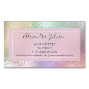 Carte De Visite Magnétique Pastel Iriascendance Foil