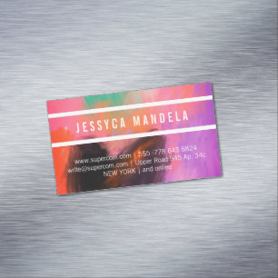 Carte De Visite Magnétique Pastels colorés uniques 
