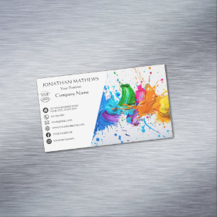Carte De Visite Magnétique Peinture à l'huile I moderne Abstrait
