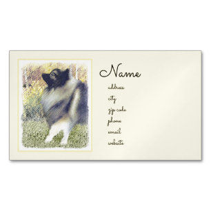 Carte De Visite Magnétique Peinture en teint de Keeshond - jolie art original