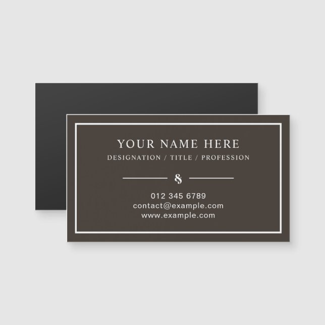 Carte de visite magnétique personnalisé avec St pr (Devant / Derrière)