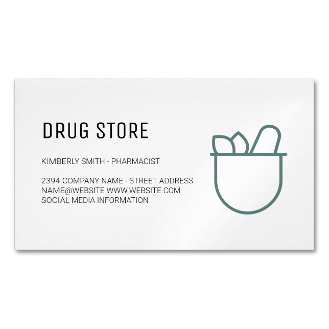 Carte De Visite Magnétique Pharmacien | Médecine (devant)