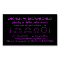 Piercing Bijoux violet Simple minimaliste Artiste