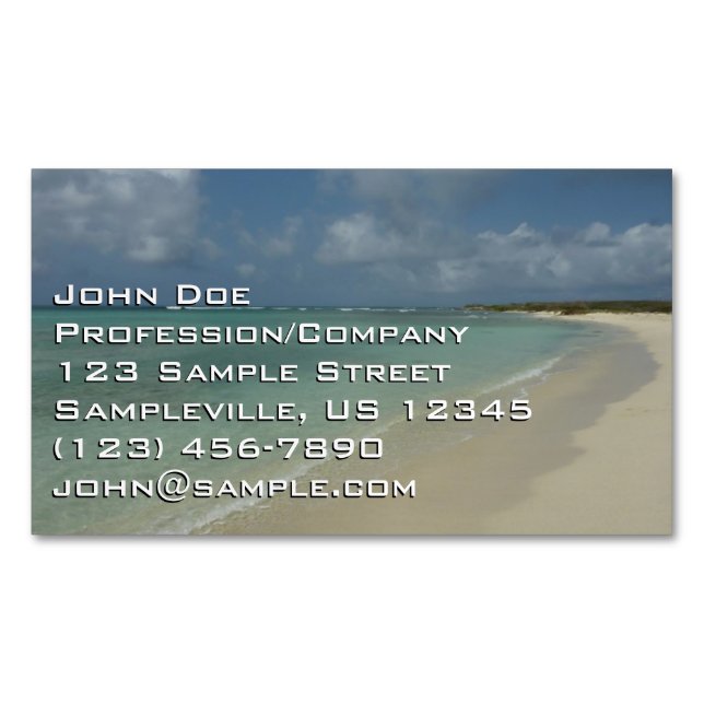 Carte De Visite Magnétique Plage d'Aruba II Magnifique paysage naturel (devant)
