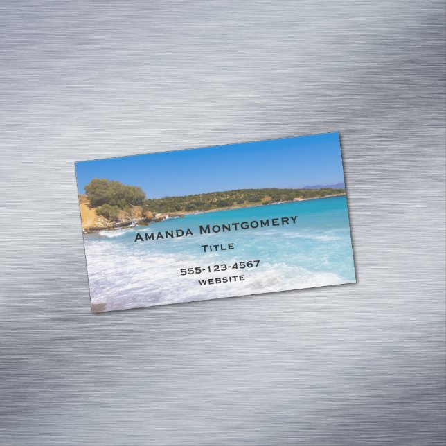 Carte De Visite Magnétique Plage exotique Île tropicale Paradis (In Situ)