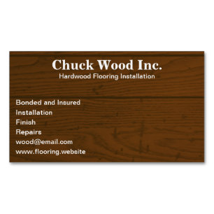 Carte De Visite Magnétique Planchers de bois Faux bois