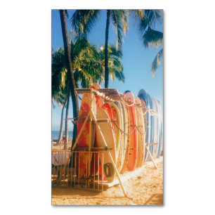 Carte De Visite Magnétique Planches de surf de Waikiki Beach