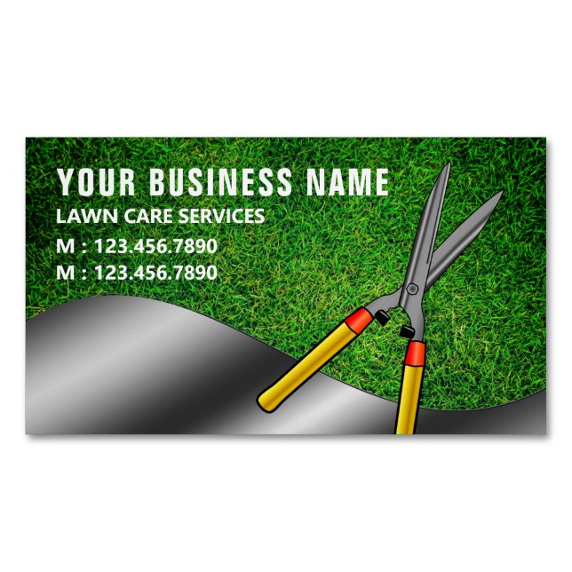 Carte De Visite Magnétique Plantes Clippers Gardening Landscaping Pelouse Car (devant)