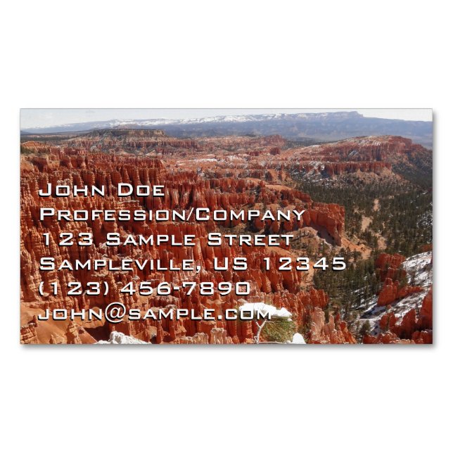 Carte De Visite Magnétique Point d'inspiration à Bryce Canyon I (devant)