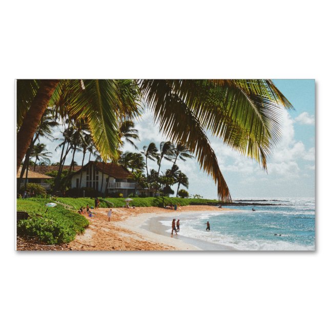 Carte De Visite Magnétique Poipu Beach - Île de Kauai - Hawaii (devant)