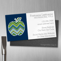 Pomme enseignant personnalisée avec Motif Chevron