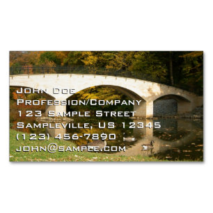 Carte De Visite Magnétique Pont Rainbow à l'automne au Grove City College