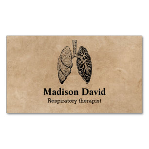 Carte De Visite Magnétique Poumons minimaux pulmonaires, thérapeute respirato