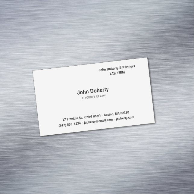 Carte De Visite Magnétique Procureur | Plain (In Situ)