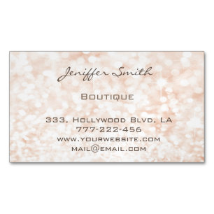Carte De Visite Magnétique Professionnel glamour élégant bokeh scintillant