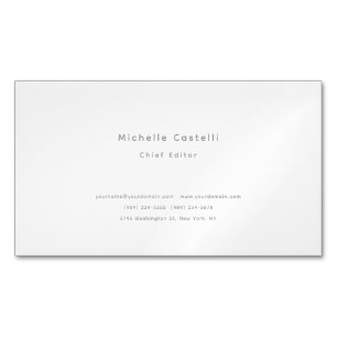 Carte De Visite Magnétique Professionnel Unique Classique Noir Blanc